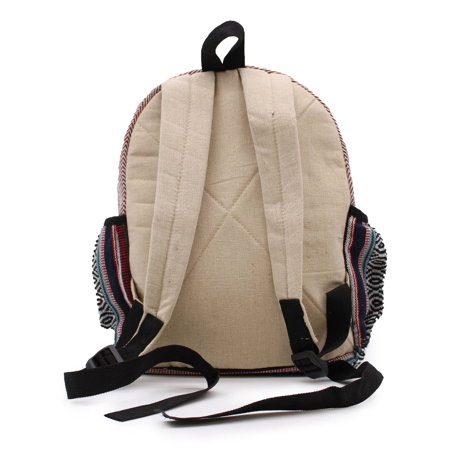 Small Hemp Backpack - Zig Zag Zips Style