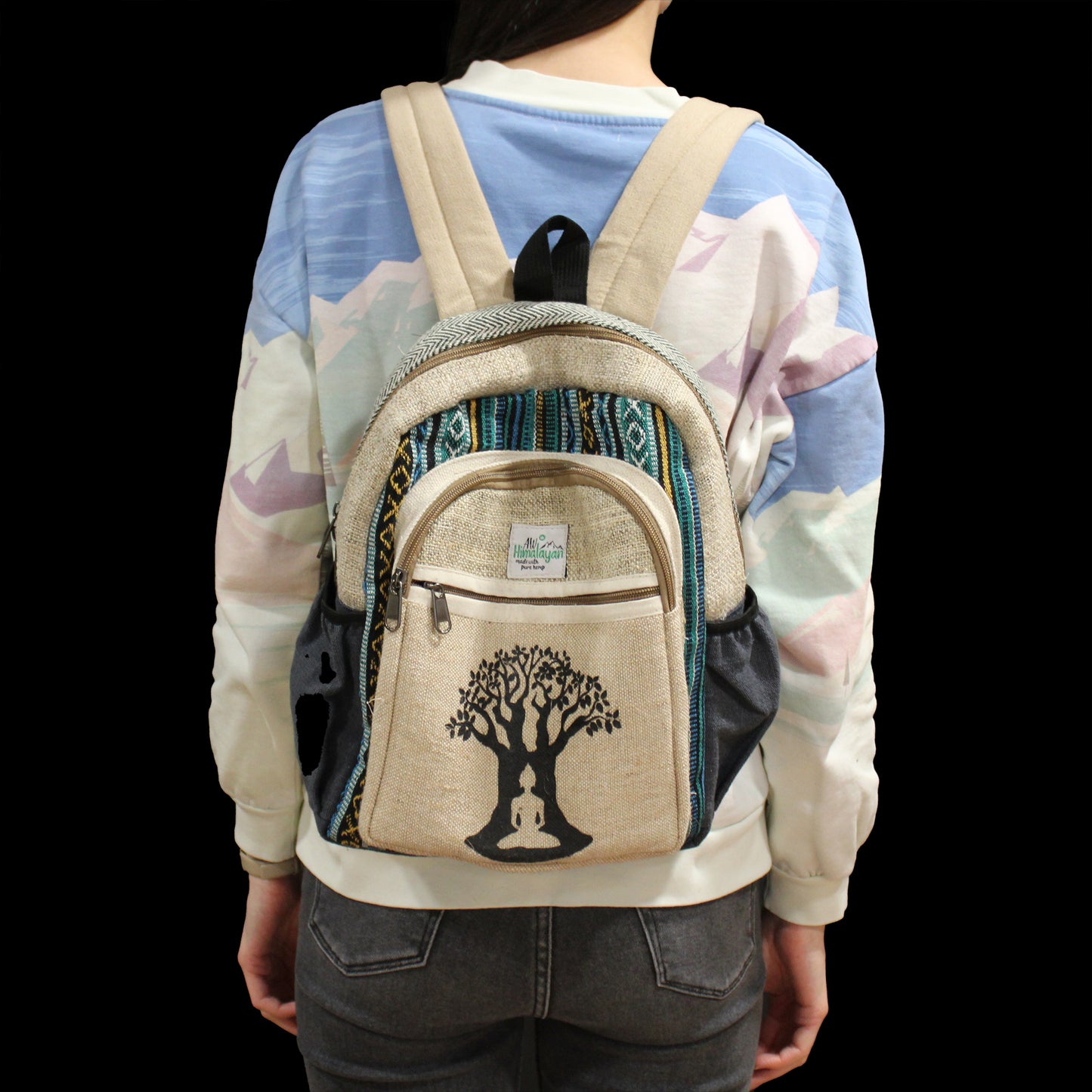 Small Hemp Backpack -  Bohdi Tree Design