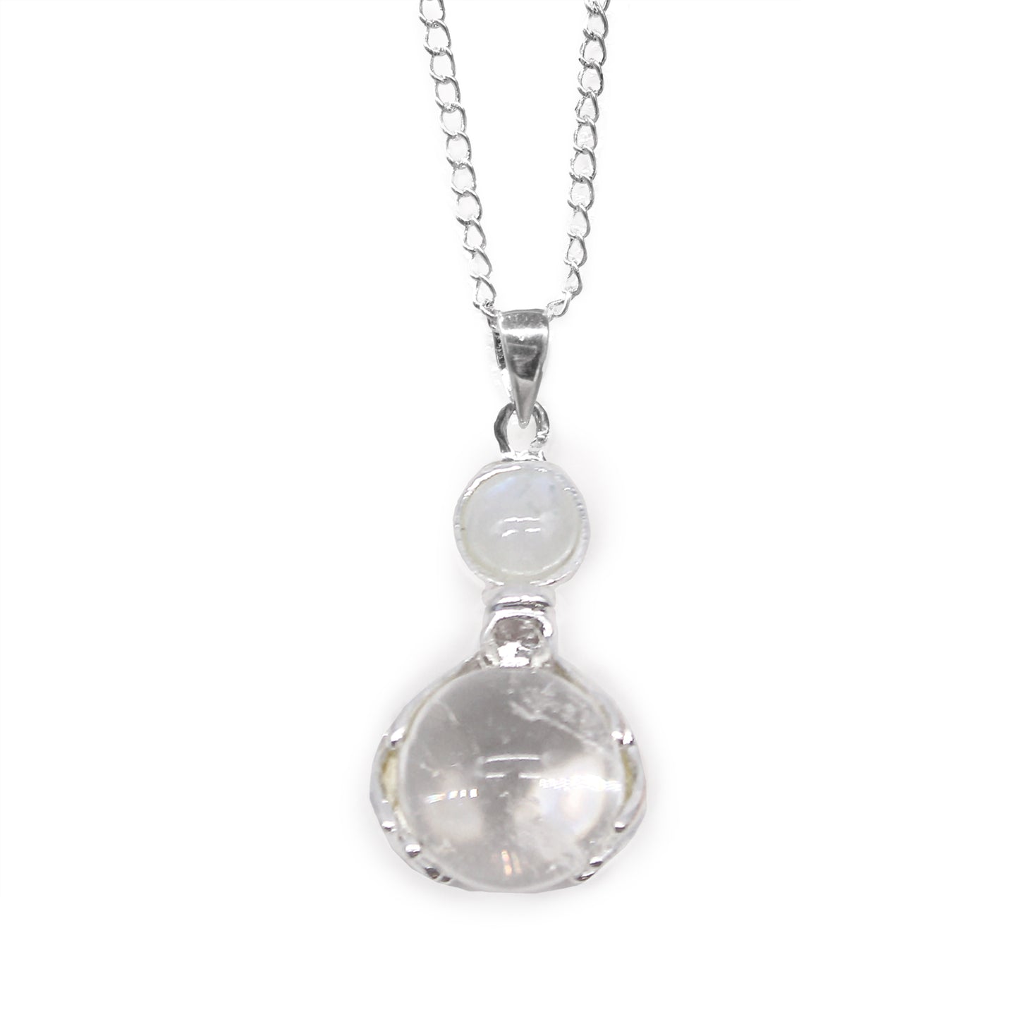 Gemstone Healing Hands Pendant - Clear Quartz