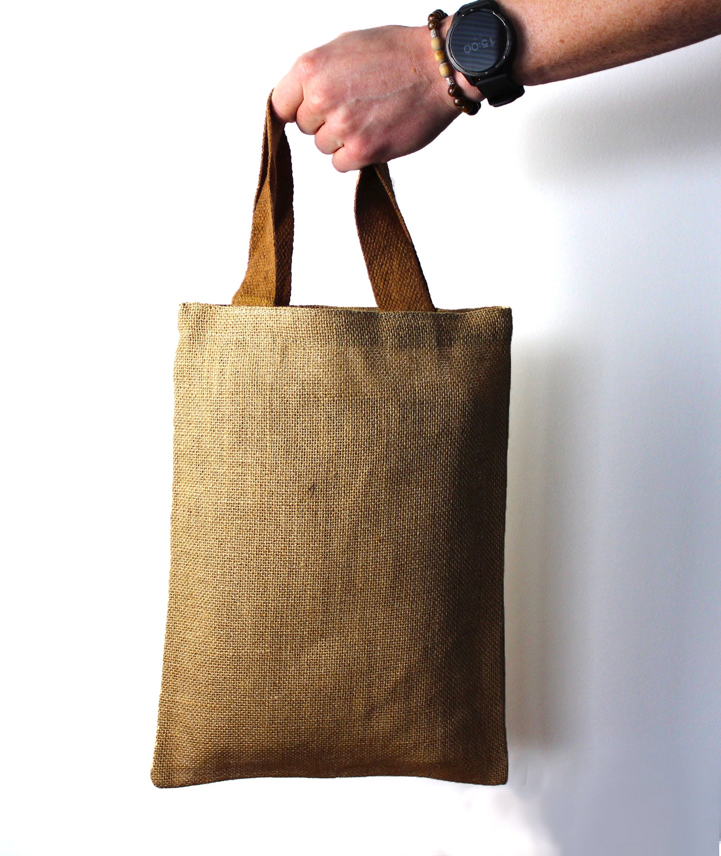 Jute Tote Bag - Brown Colour Handle