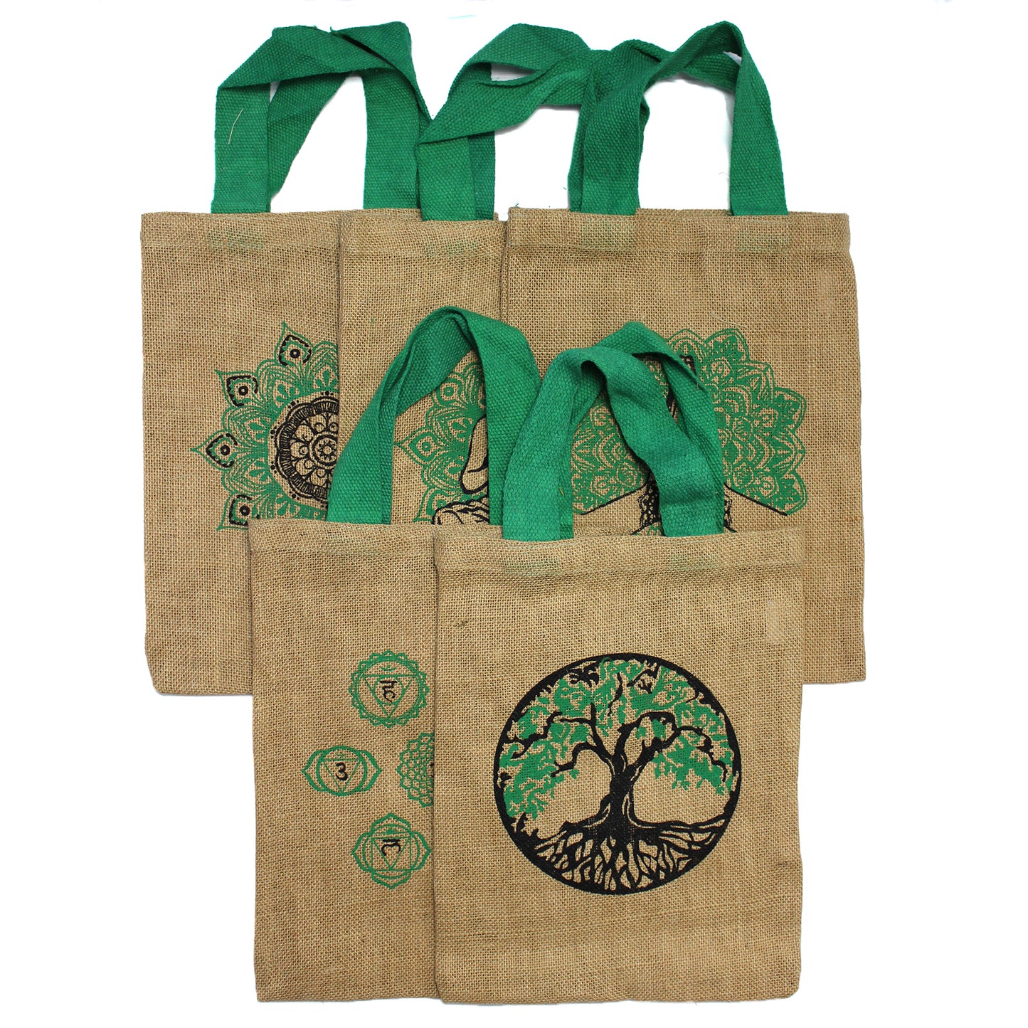 Jute Tote Bag - Mystic designs - Namaste