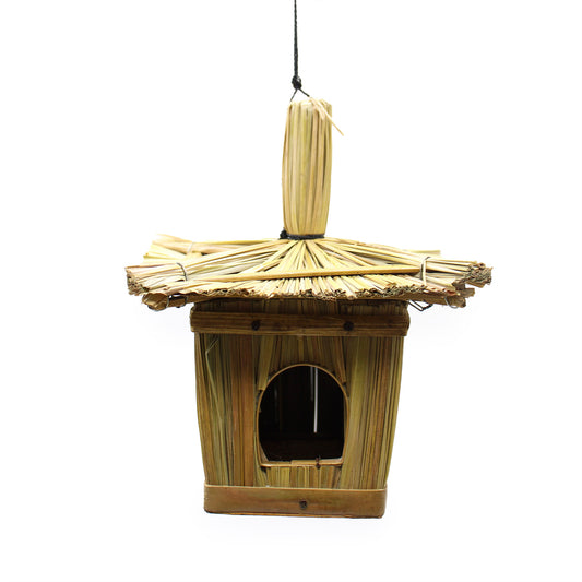 Small Square Seagrass Bird Box 18x13cm