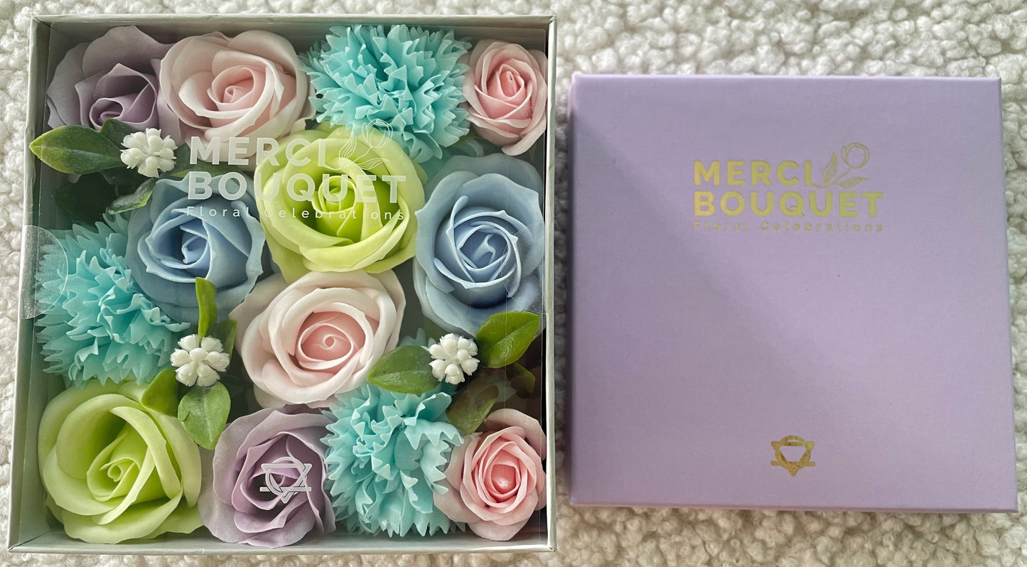 Square Soap Arrangement Box - Baby Blessings - Blues