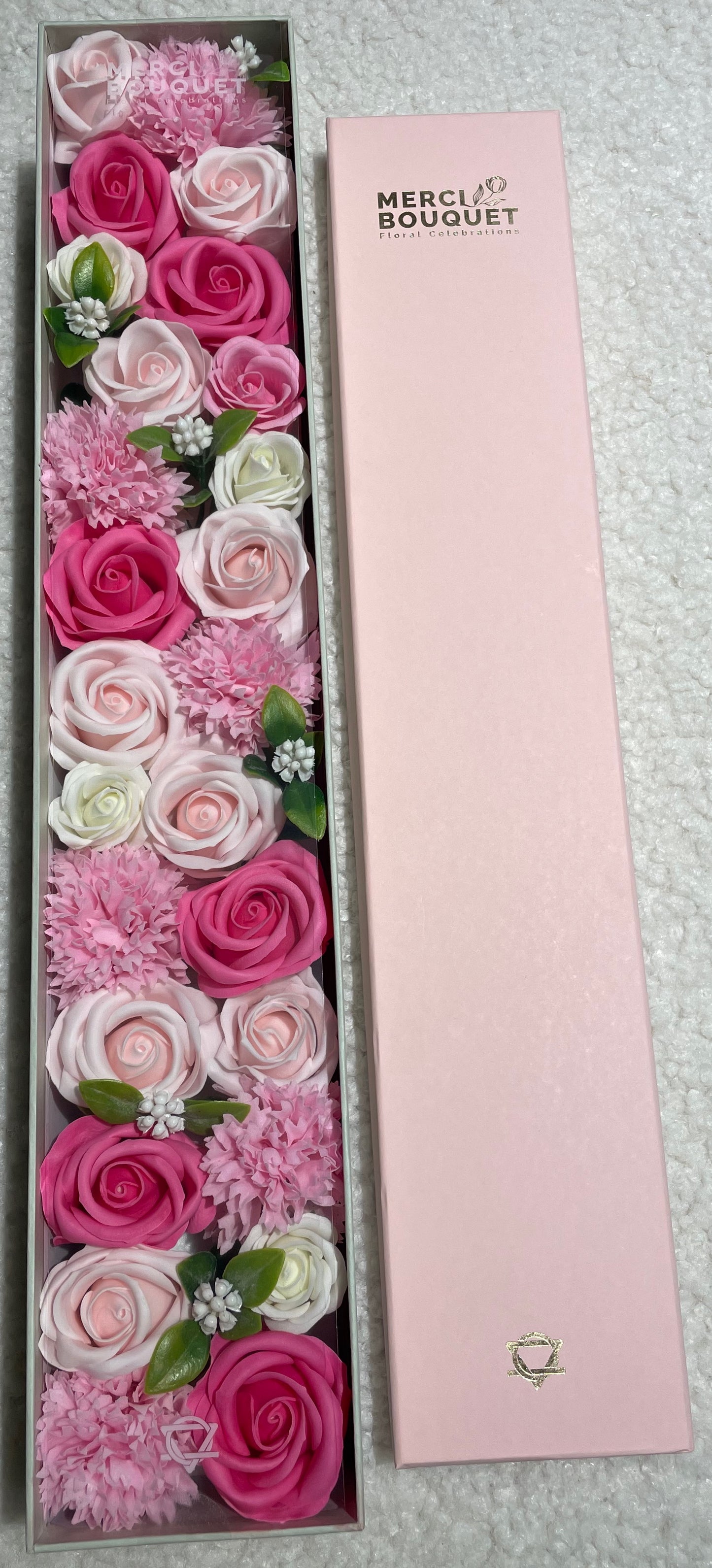 Extra Long Soap Arrangement Box - Baby Blessings - Pinks