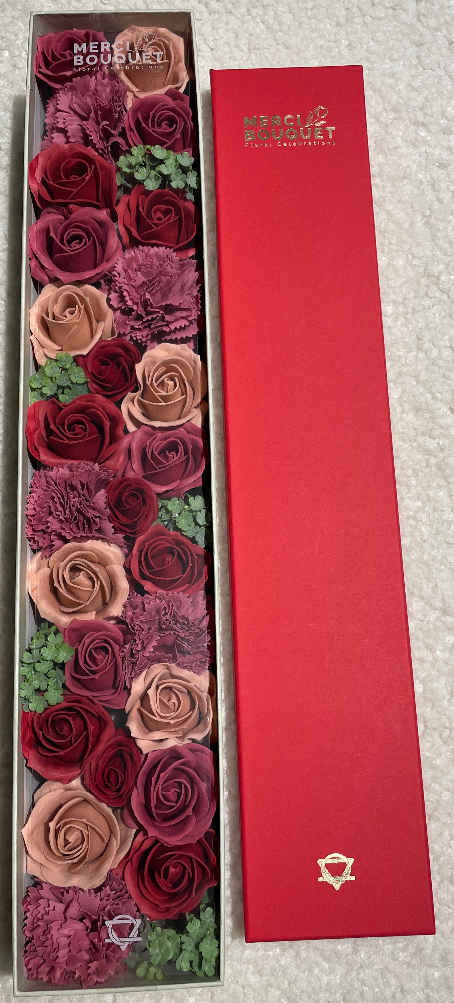 Extra Long Soap Arrangement Box - Vintage Roses