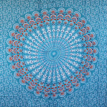 Teal Orange Mandela Sarong