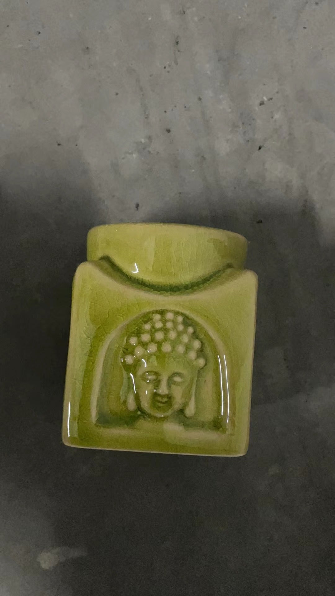 Square Buddha Burner - Light Jade