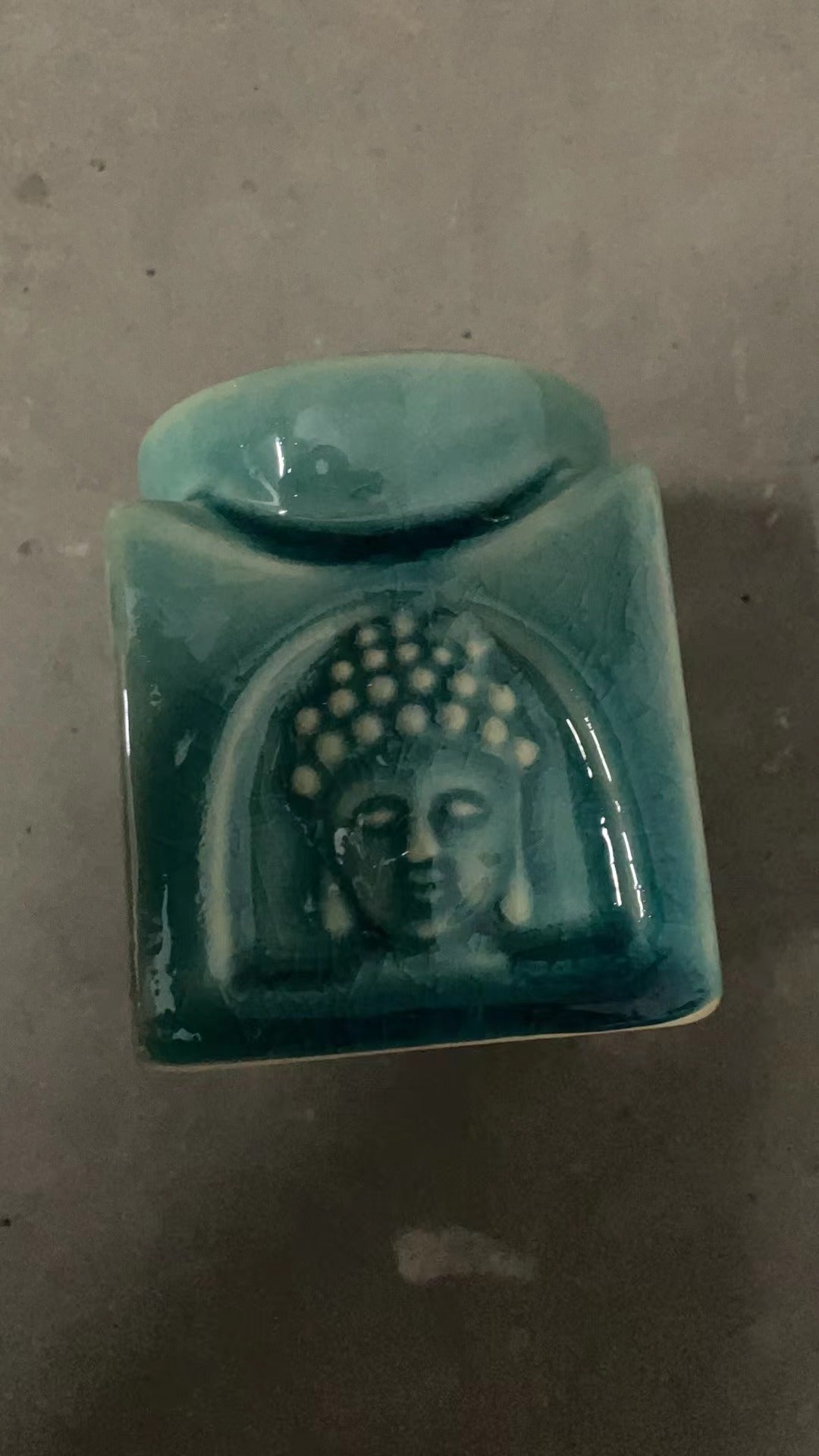 Square Buddha Burner - Soft Turquoise