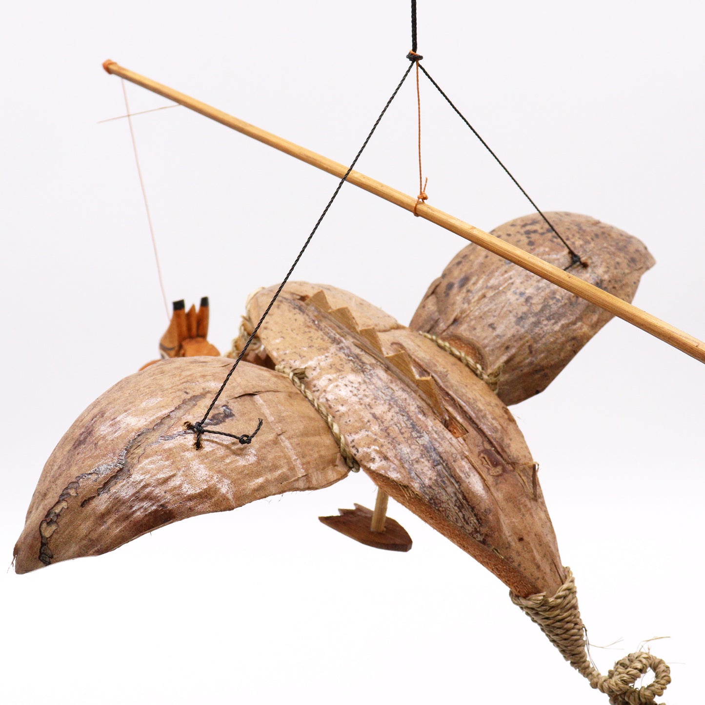 Natural Coconut Dragon Wind Catcher - 37cm