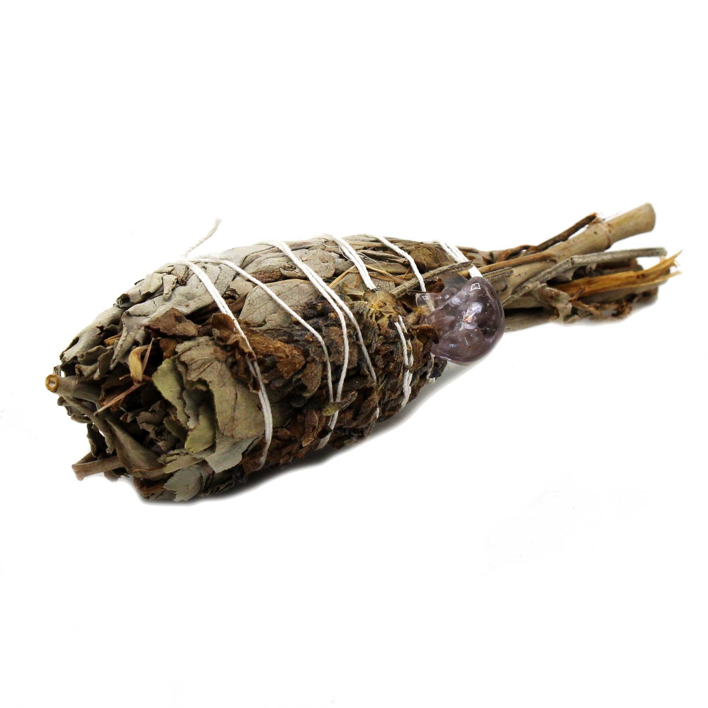 Smudge Stick (California) - Spiritual Healing Sage Torch  (amethyst) 10 cms