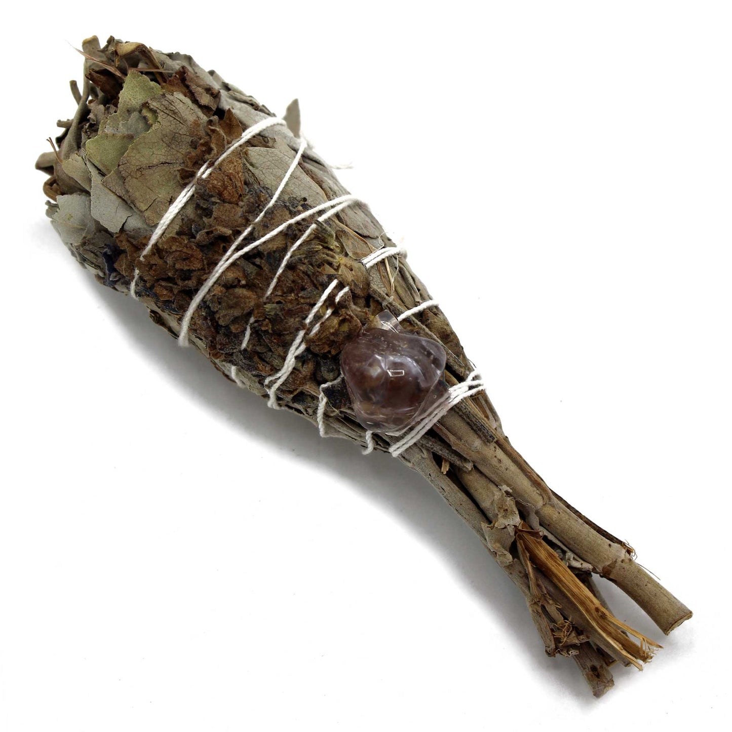 Smudge Stick (California) - Spiritual Healing Sage Torch  (amethyst) 10 cms