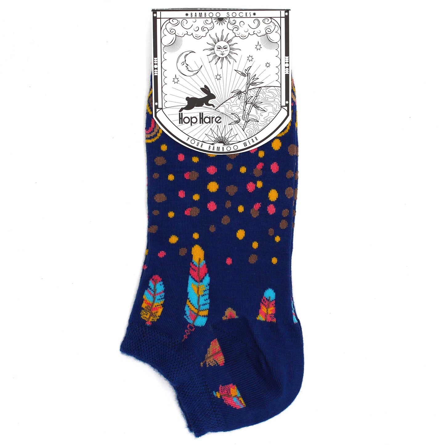 S/M Bamboo Socks Low (36-40) - Indian Feathers