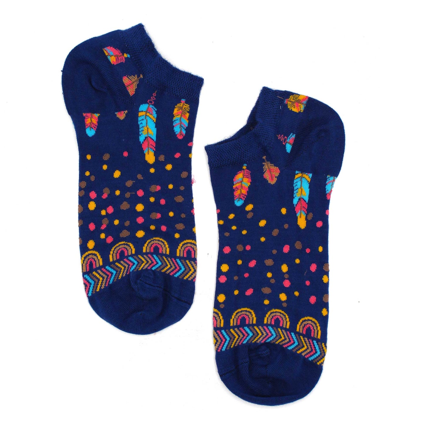 M/L Bamboo Socks Low (41-46) - Indian Feathers