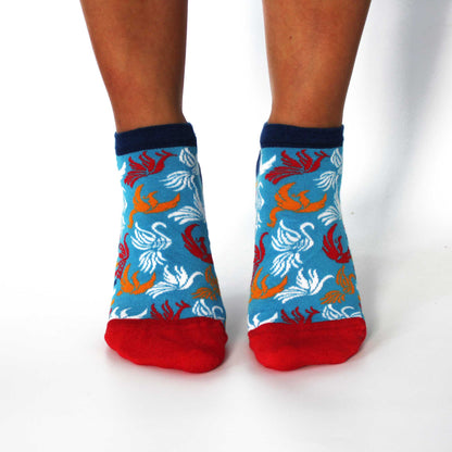 M/L Bamboo Socks Low (41-46) - Moonlight Wolfs