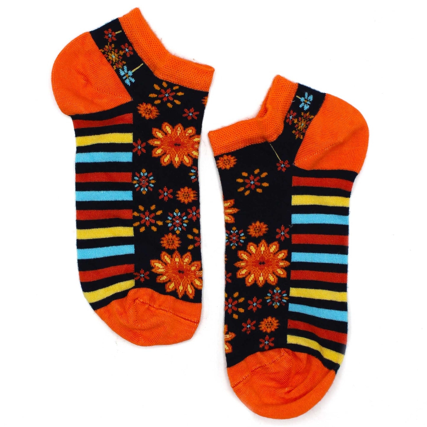 S/M Bamboo Socks Low (36-40) - Mandala Flowers