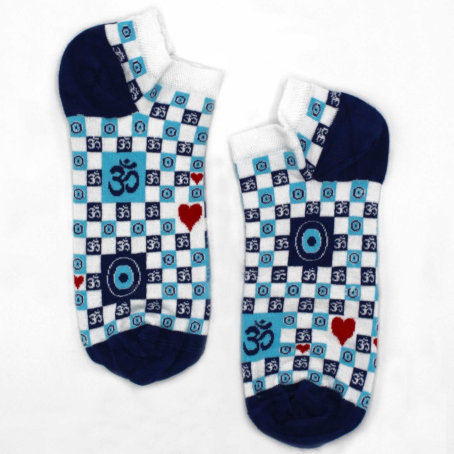 M/L Bamboo Socks Low (41-46) - Om and Evil Eye