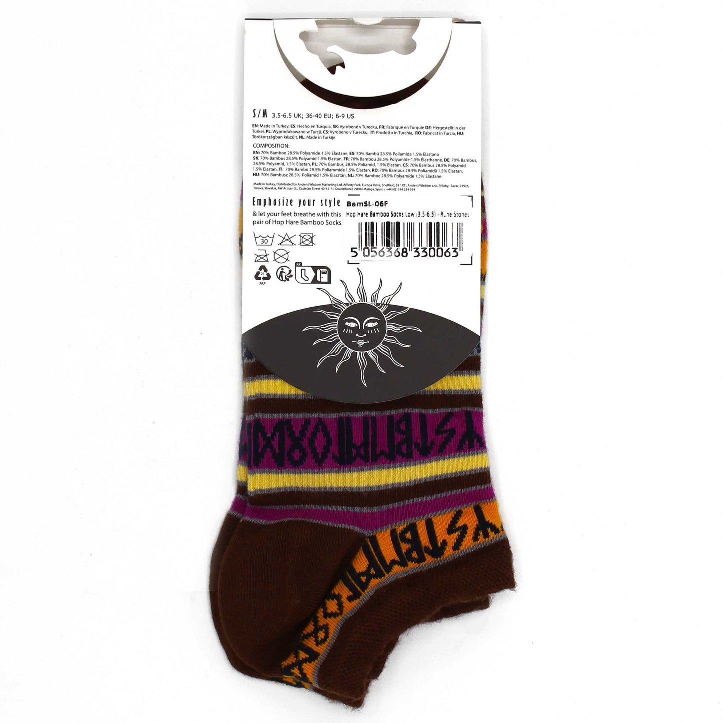 M/L Bamboo Socks Low (41-46) - Rune Stones