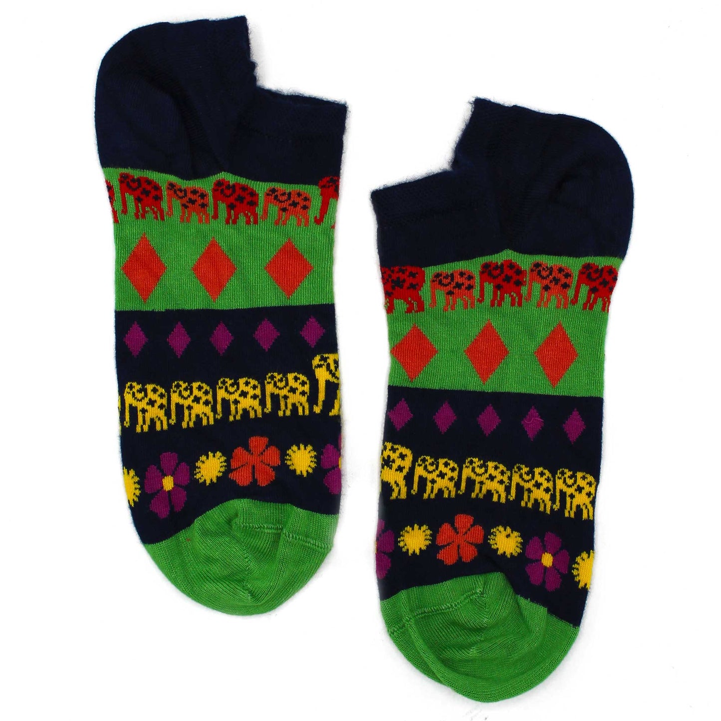 M/L Bamboo Socks Low (41-46) - Lucky Elephant