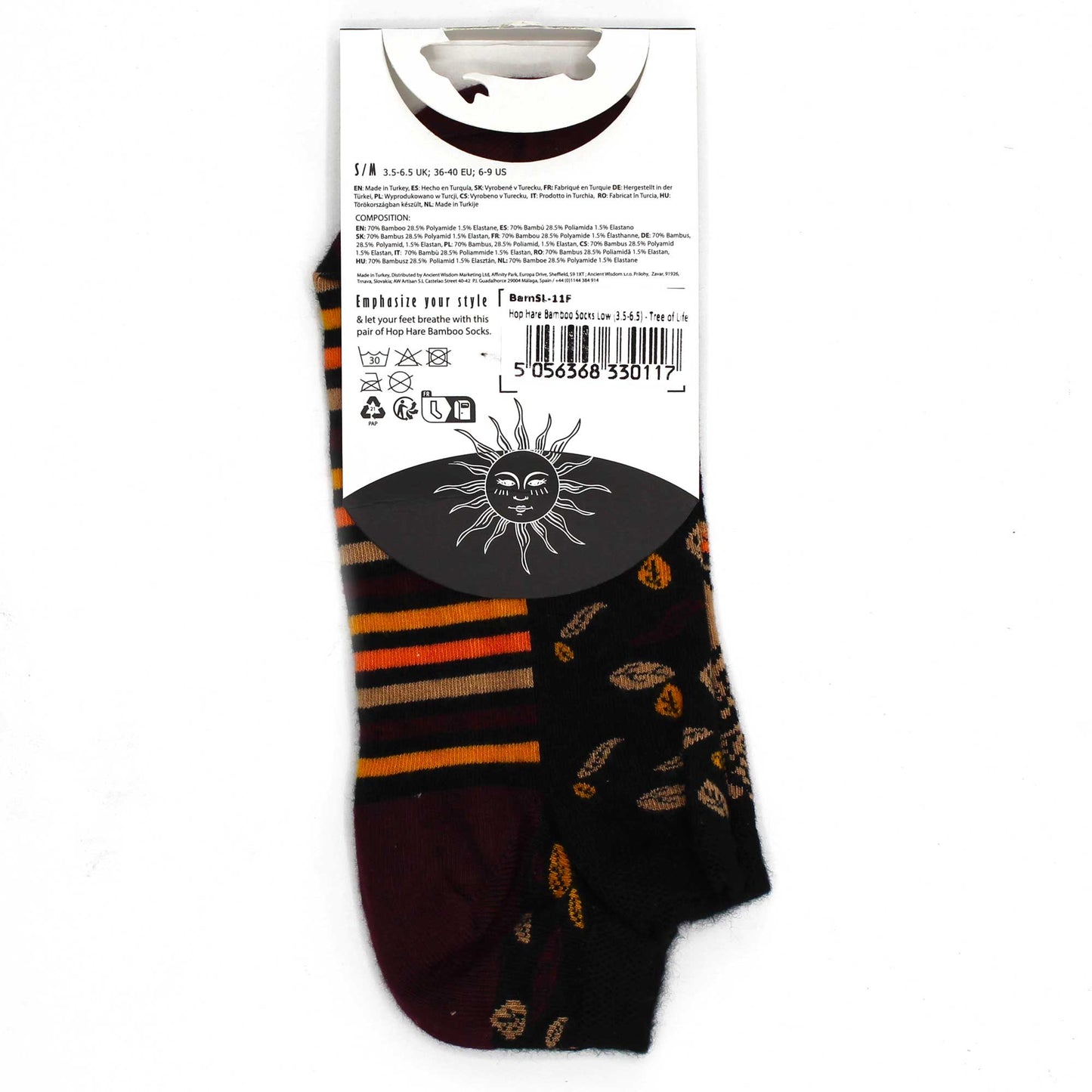 M/L Bamboo Socks Low (41-46) - Tree of Life