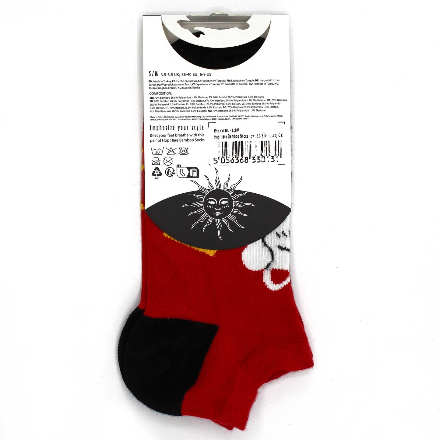 M/L Bamboo Socks Low (41-46) - Lucky Cat