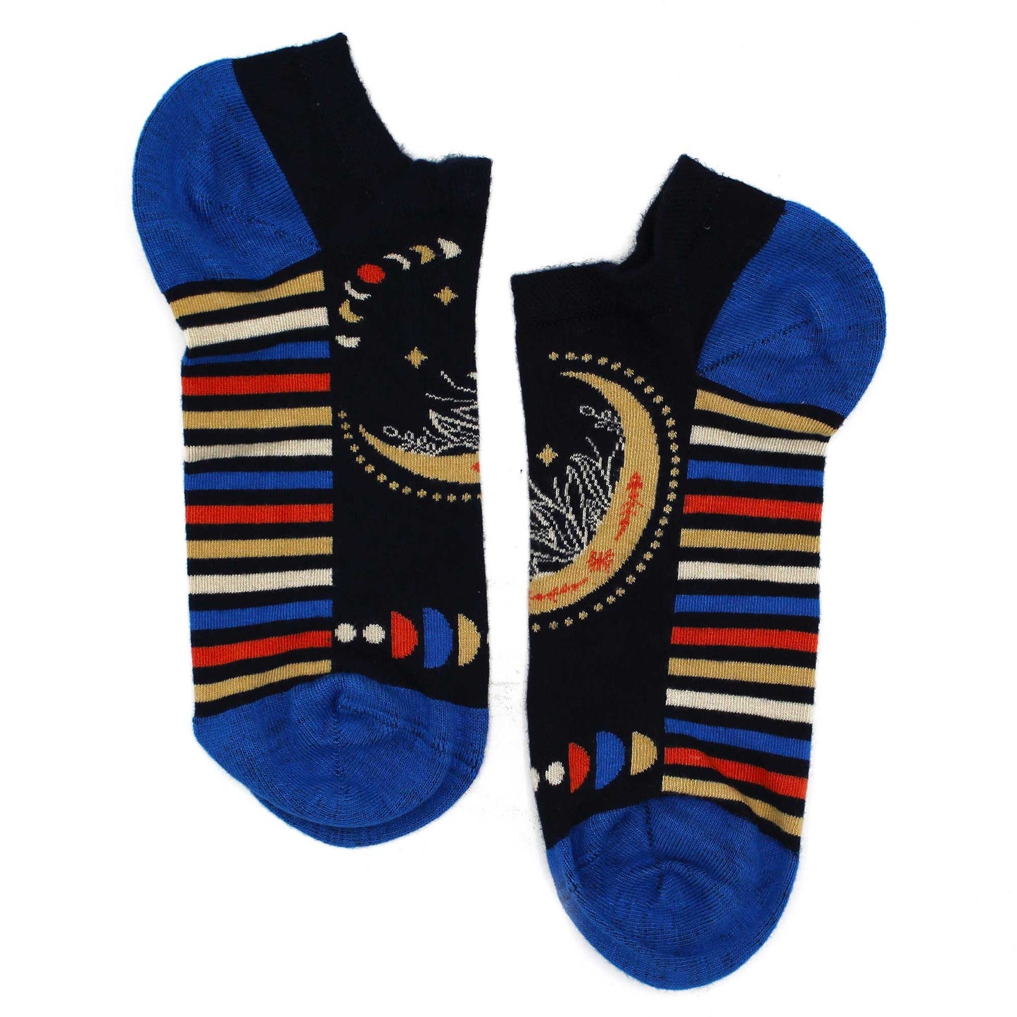 M/L Bamboo Socks Low (41-46) - Lunar Phases