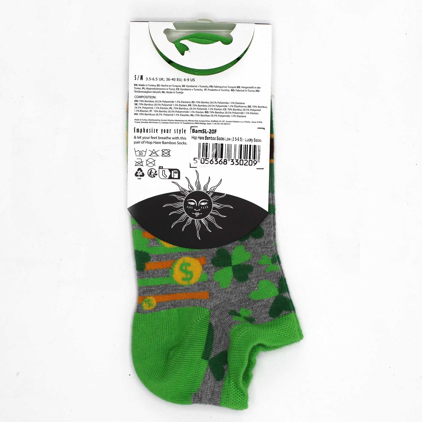 S/M Bamboo Socks Low (36-40) - Lucky Socks