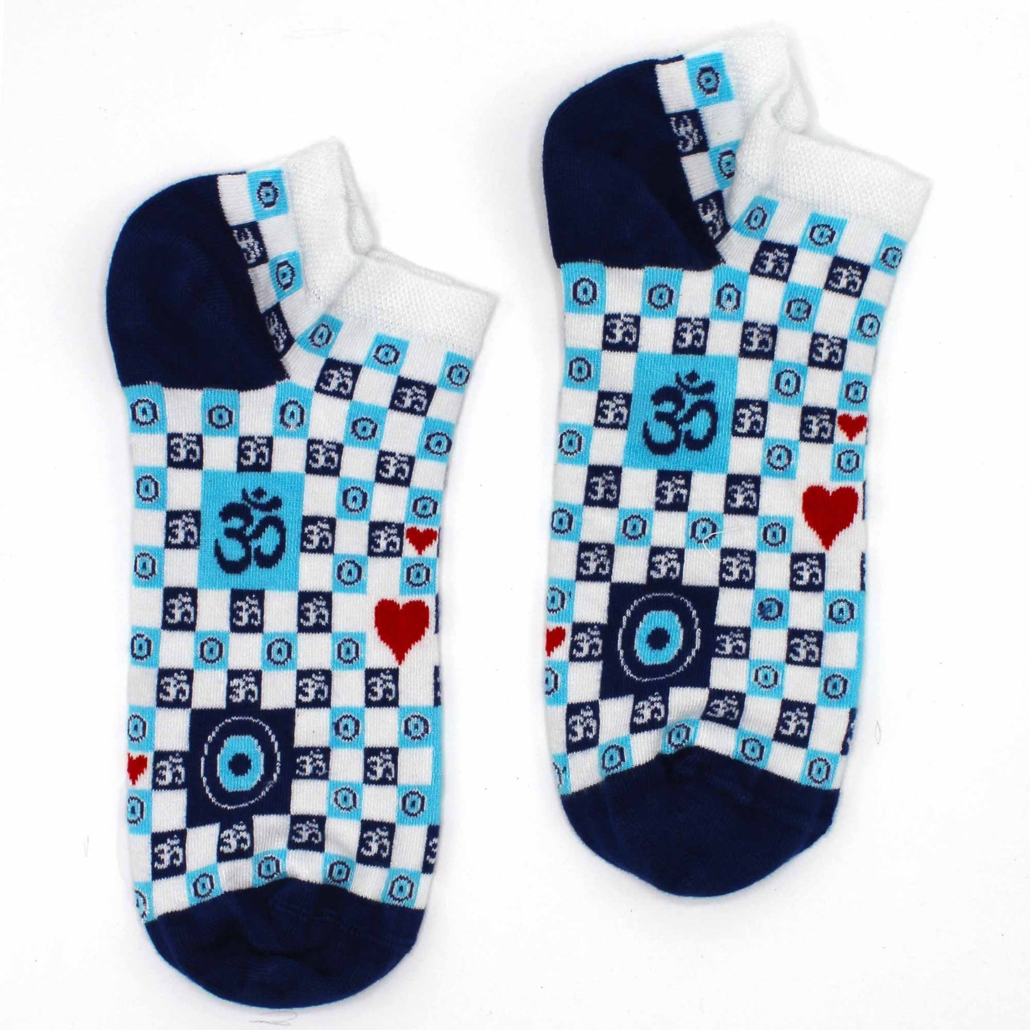 M/L Bamboo Socks Low (41-46) - Om and Evil Eye