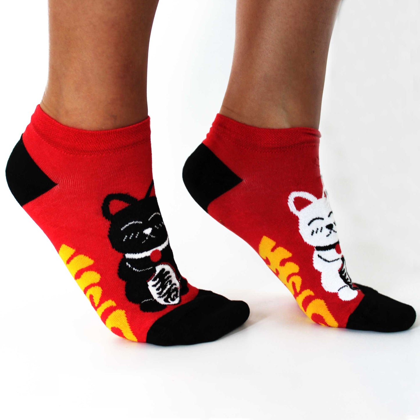 S/M Bamboo Socks Low (36-40) - Lucky Cat