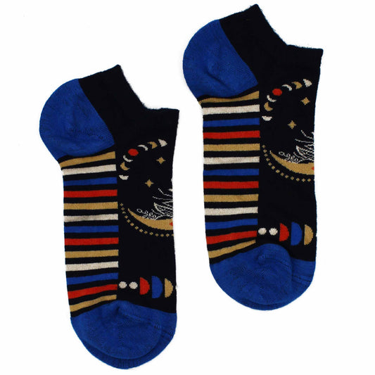 M/L Bamboo Socks Low (41-46) - Lunar Phases