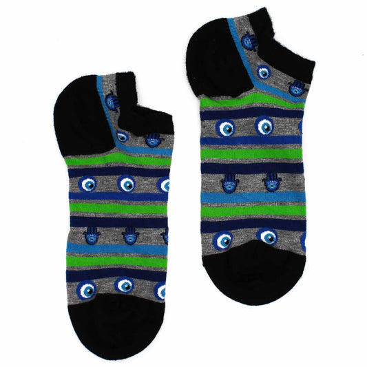 S/M Bamboo Socks Low (36-40) - Evil Eye & Hamsa