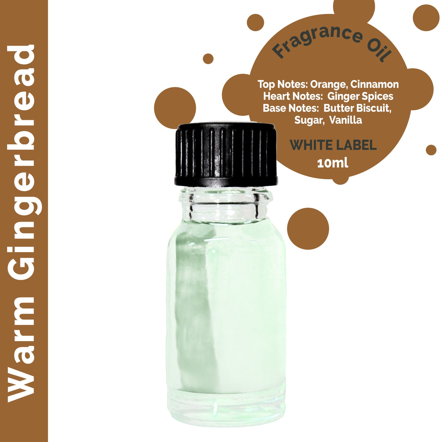 Customisable Warm Gingerbread Fragrance Oil 10ml - 10 Pack