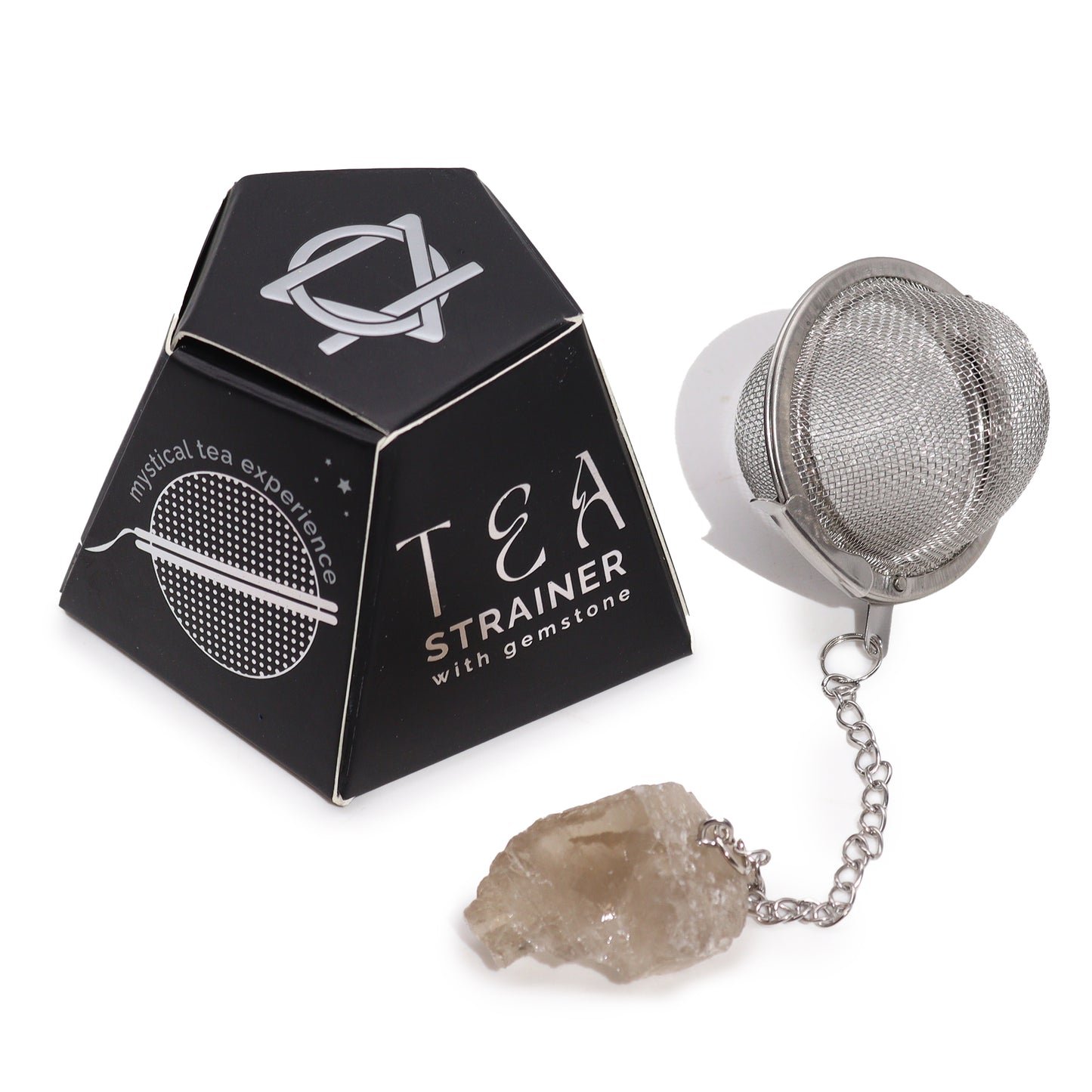 Raw Crystal Gemstone Tea Strainer - Smoky Quartz