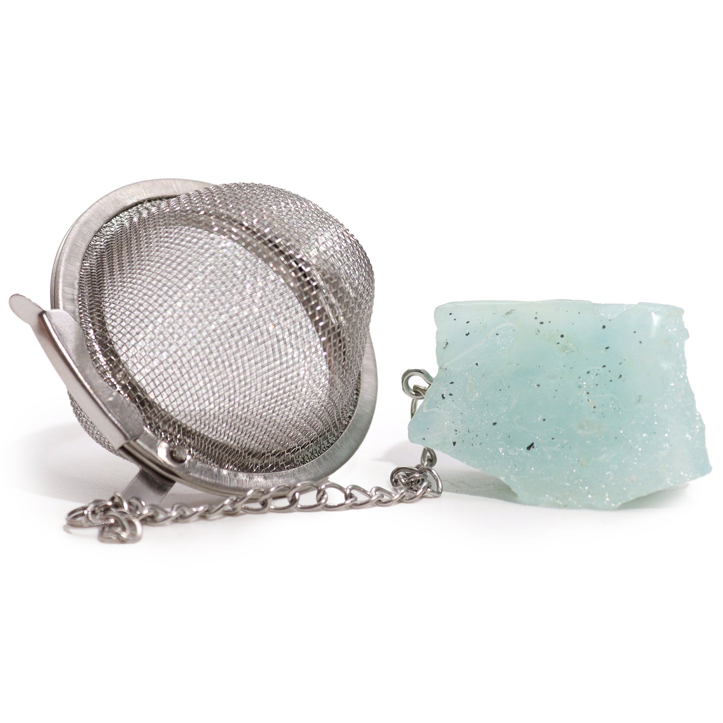 Raw Crystal Gemstone Tea Strainer - Aquamarine