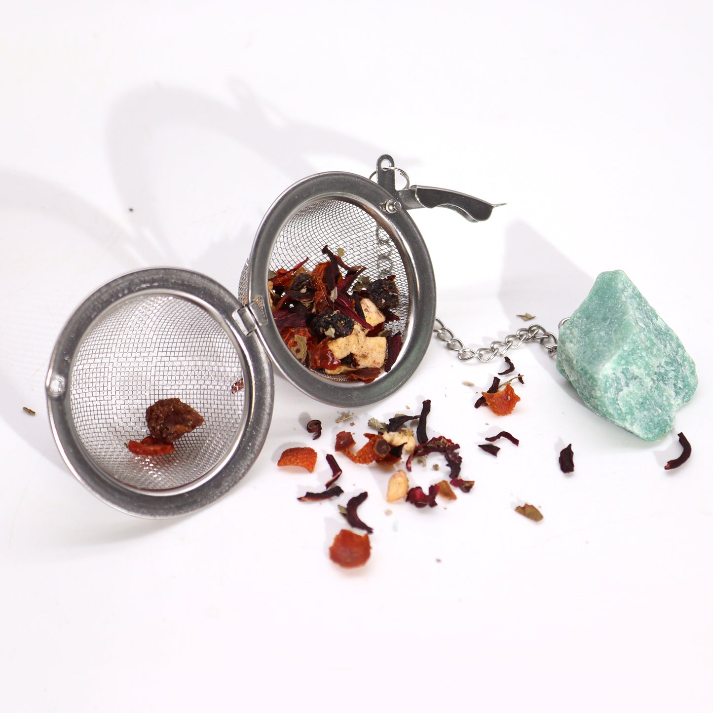 Raw Crystal Gemstone Tea Strainer - Clear Quartz