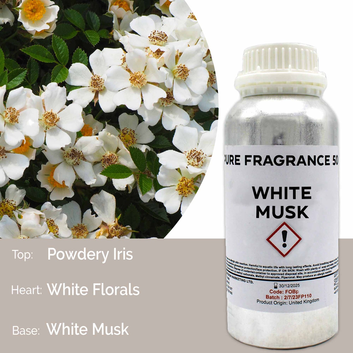 500ml (Pure) Fragrance Oil - White Musk