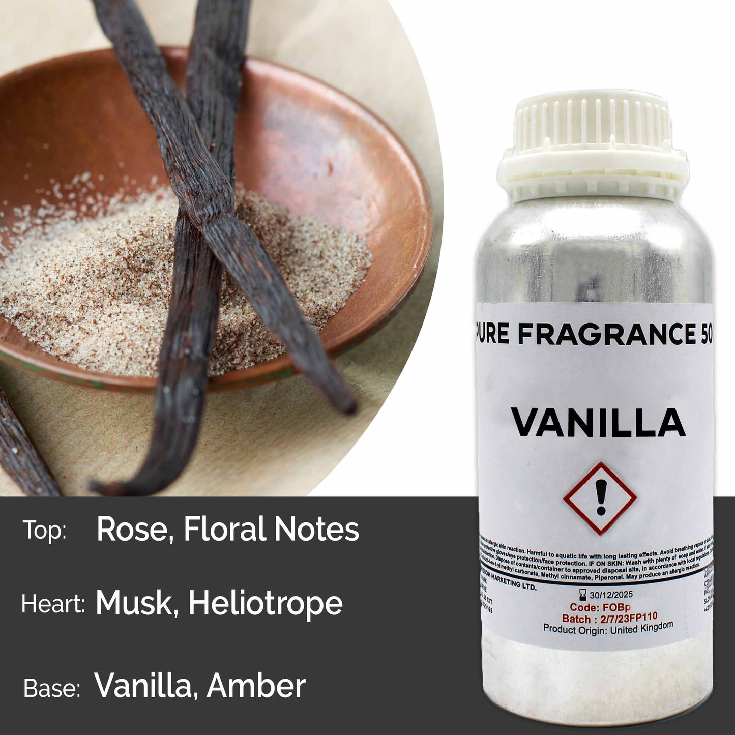 500ml (Pure) Fragrance Oil - Vanilla