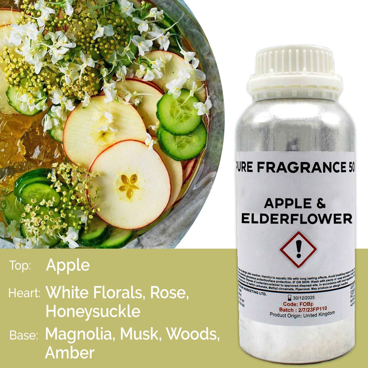 Apple & Elderflower Pure Fragrance Oil - 500ml