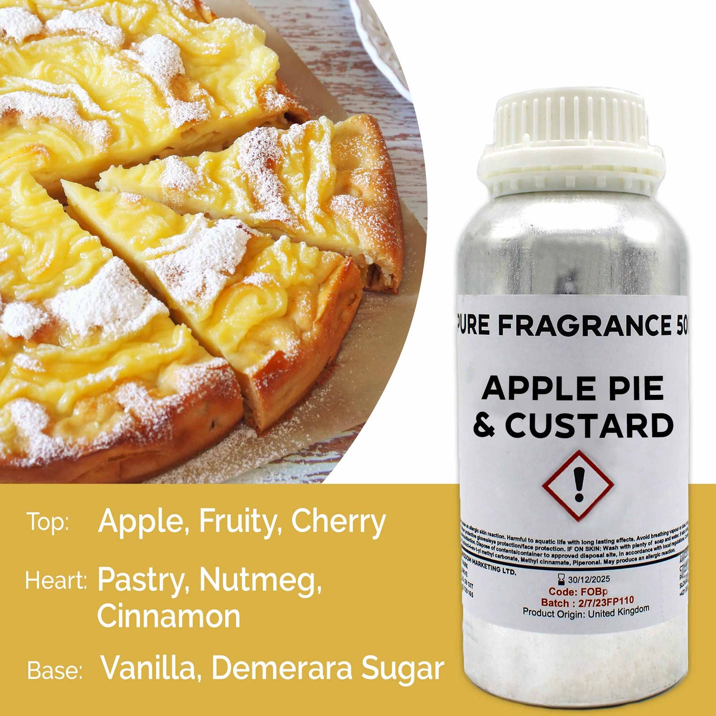 Apple Pie & Custard Pure Fragrance Oil - 500ml