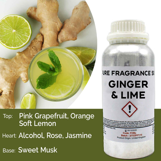 Ginger & Lime Pure Fragrance Oil - 500ml