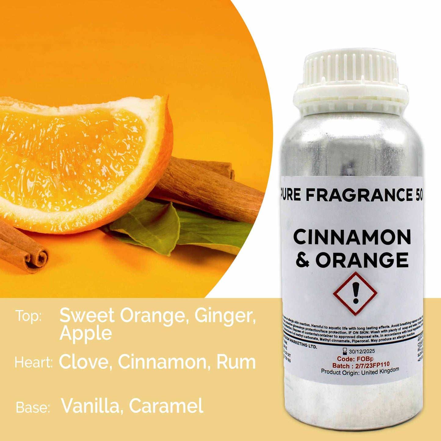 Cinnamon & Orange Pure Fragrance Oil - 500ml