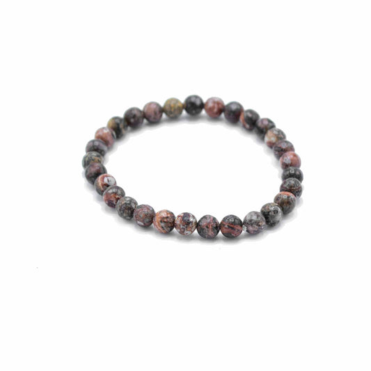 Gemstone Manifestation Bracelet - Leopard Skin Jasper - Courage