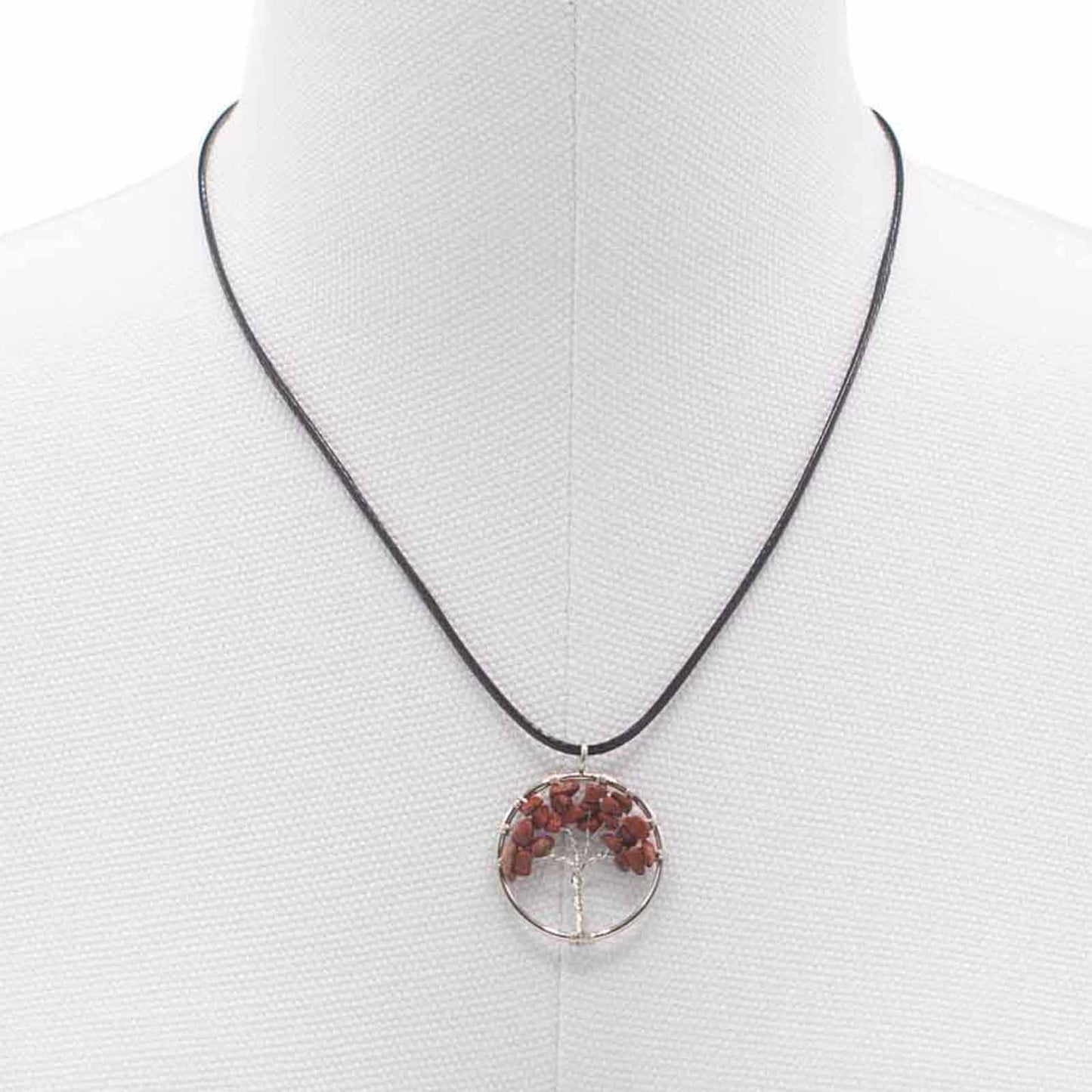 Tree of Life Pendant - Red Jasper