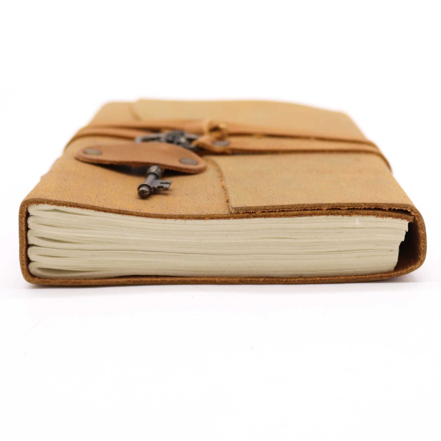 Oiled Tan Leather & Key - 200 pages