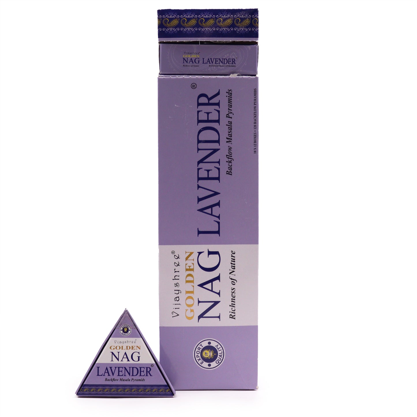 Jumbo Golden Nag - Lavender Back Flow Incense Cones