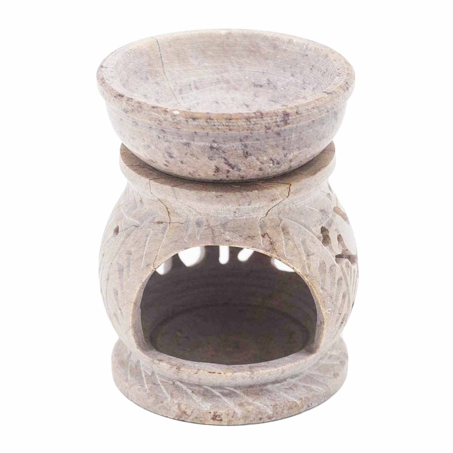 Small Soapstone Oil Burner 8cm - Elephant