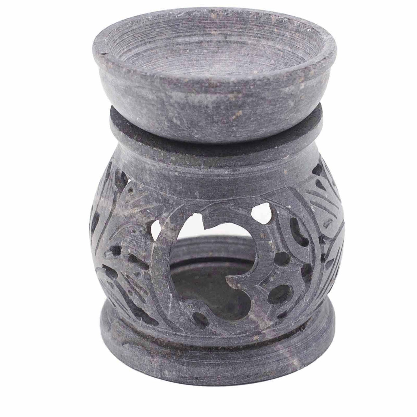 Small Soapstone Oil Burner 8cm - Om