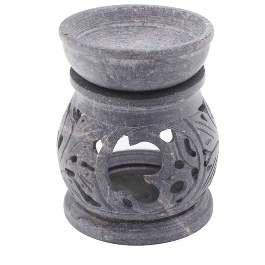 Small Soapstone Oil Burner 8cm - Om