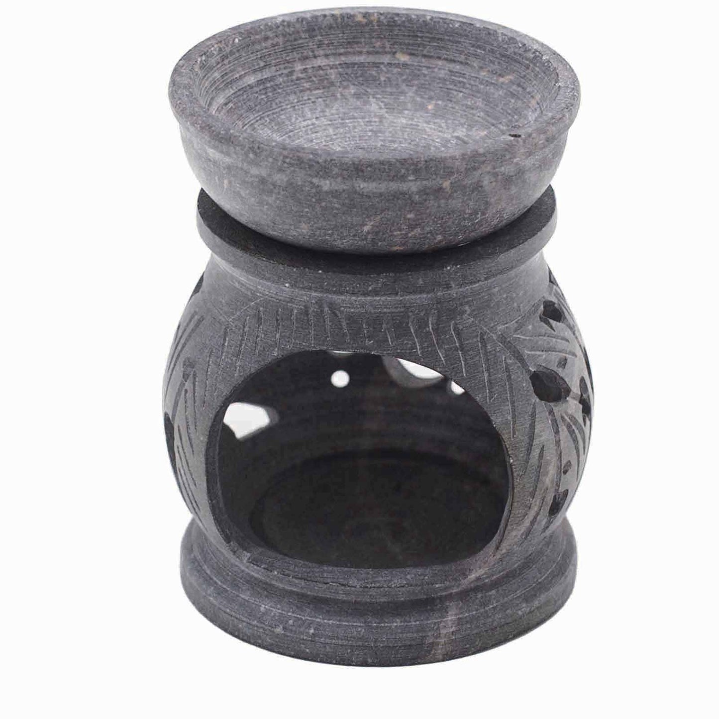 Small Soapstone Oil Burner 8cm - Om