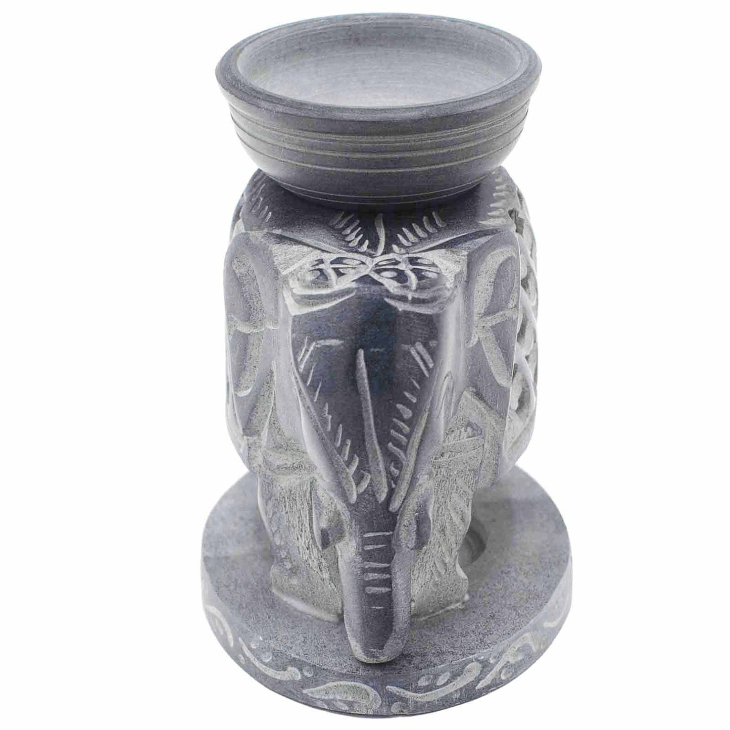 Soapstone Oil Burner 10.5cm - Standing Elephant