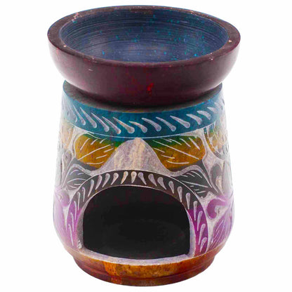 Large Soapstone Oil Burner 13x10cm - Elephant - Five Colours